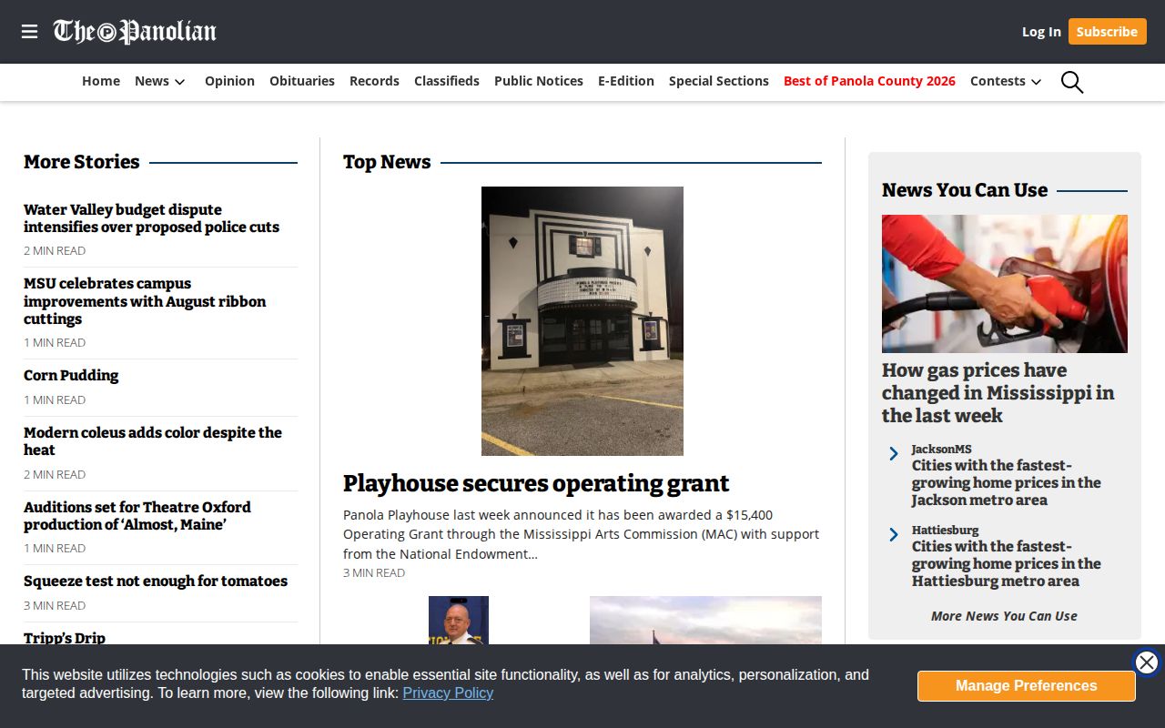 Panola County crime news source at The Panolian